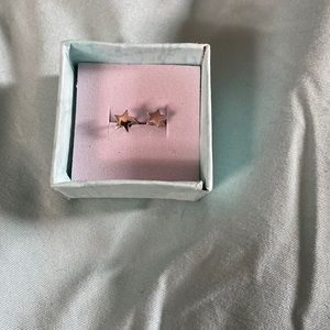 Tiny star silver earrings hypoallergenic never worn